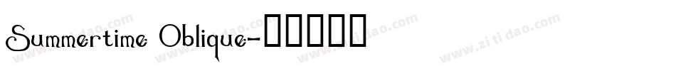 Summertime Oblique字体转换